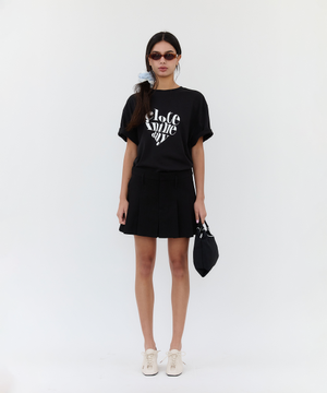 HEART LOGO LARGE T-SHIRT - BLACK