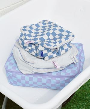 트래블 파우치 세트 - 체크웨이브