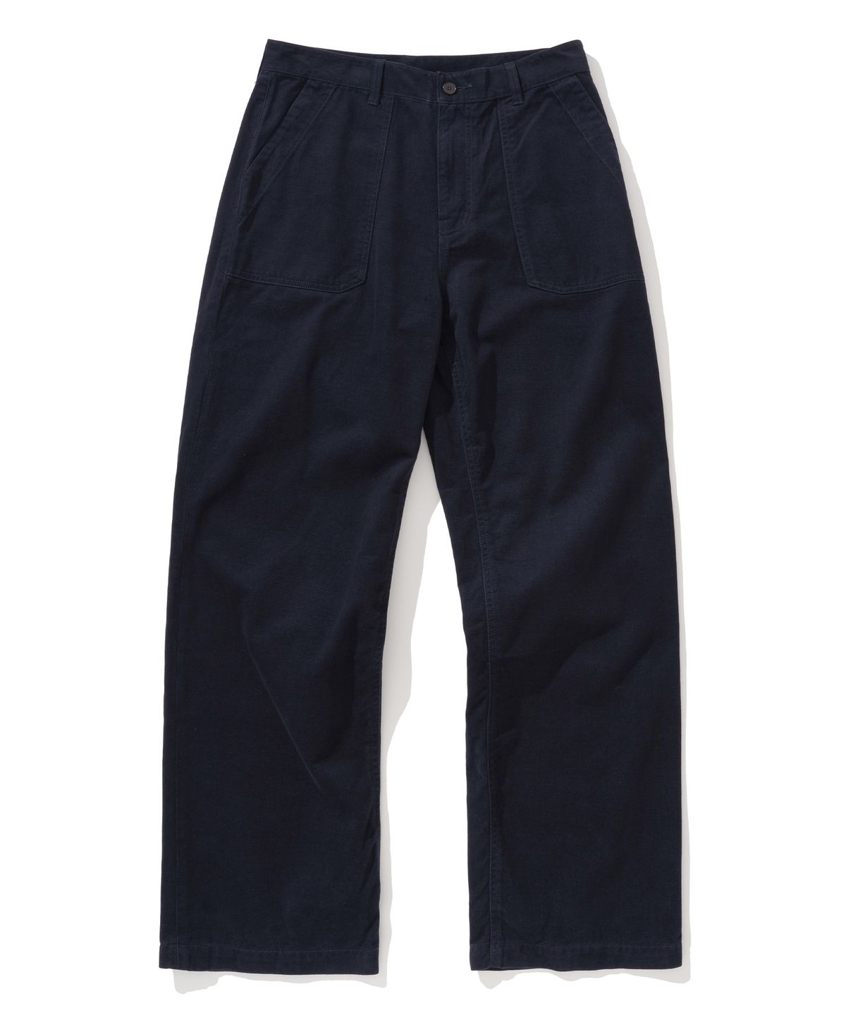 유니폼브릿지(UNIFORM BRIDGE) peach cotton fatigue pants regular fit navy