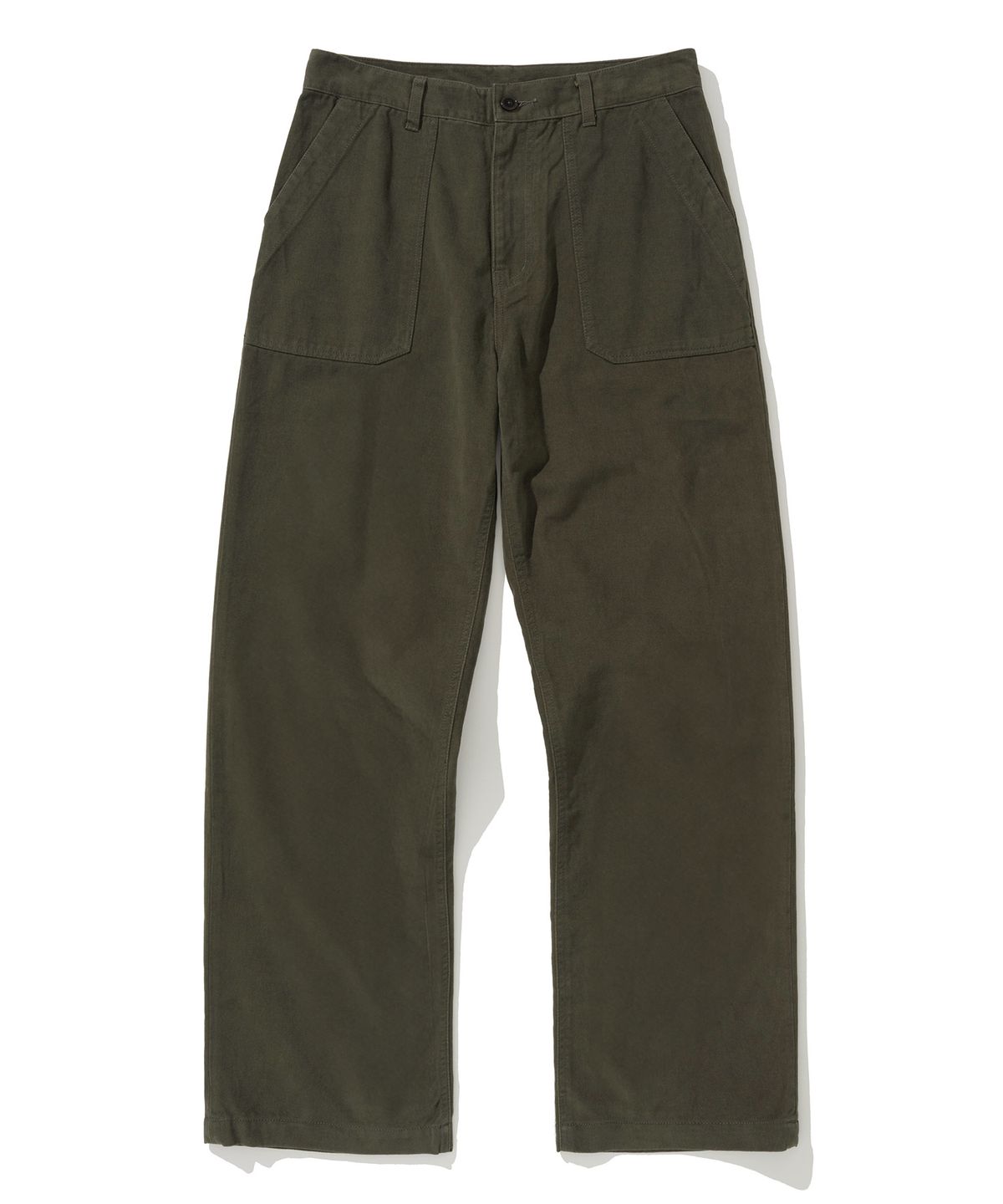 유니폼브릿지(UNIFORM BRIDGE) peach cotton fatigue pants regular fit olive