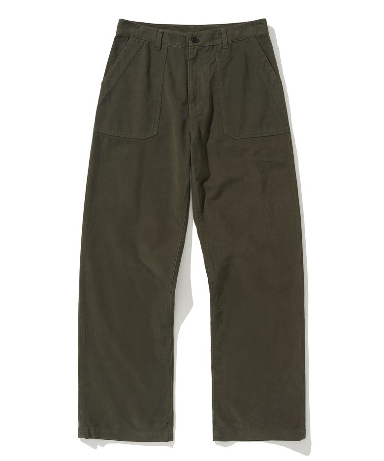 peach cotton fatigue pants regular fit olive