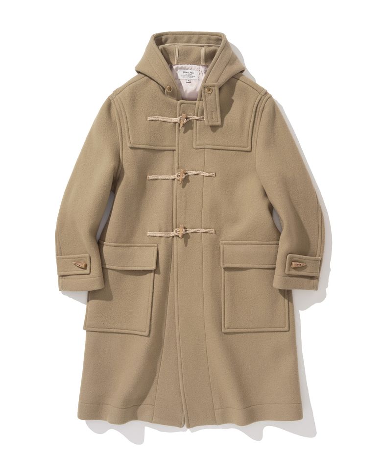 wool duffle coat beige