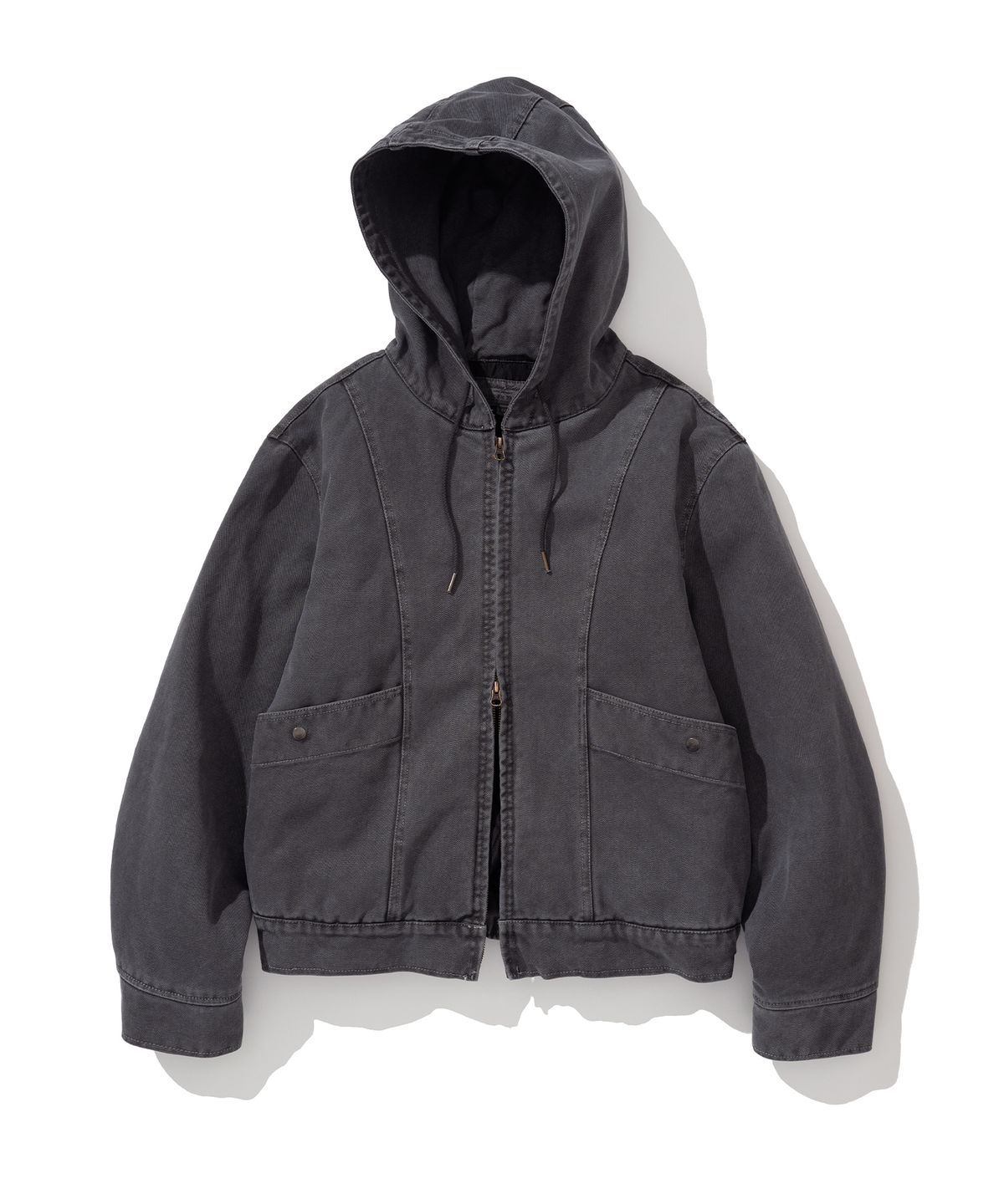 유니폼브릿지(UNIFORM BRIDGE) canvas hooded work jacket charcoal