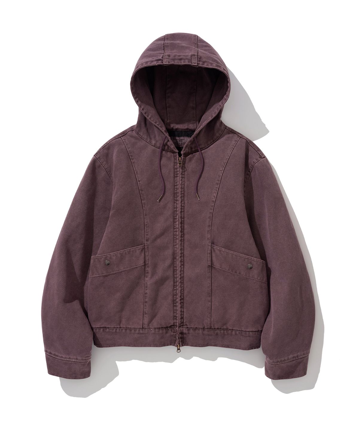 유니폼브릿지(UNIFORM BRIDGE) canvas hooded work jacket plum