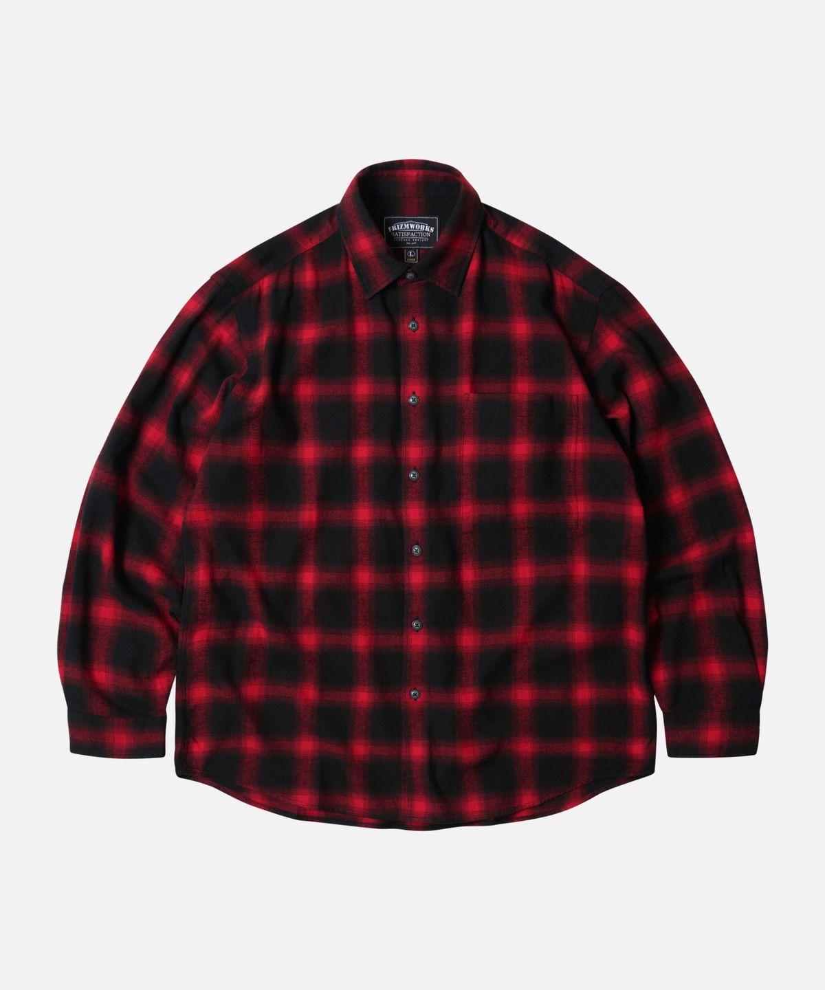 프리즘웍스(FRIZMWORKS) OMBRE FLANNEL RELAXED SHIRT _ RED