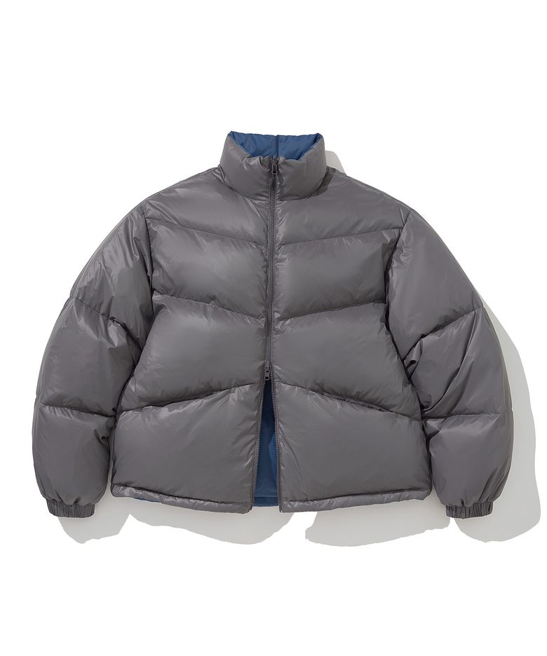 AE reversible duck down parka charcoal