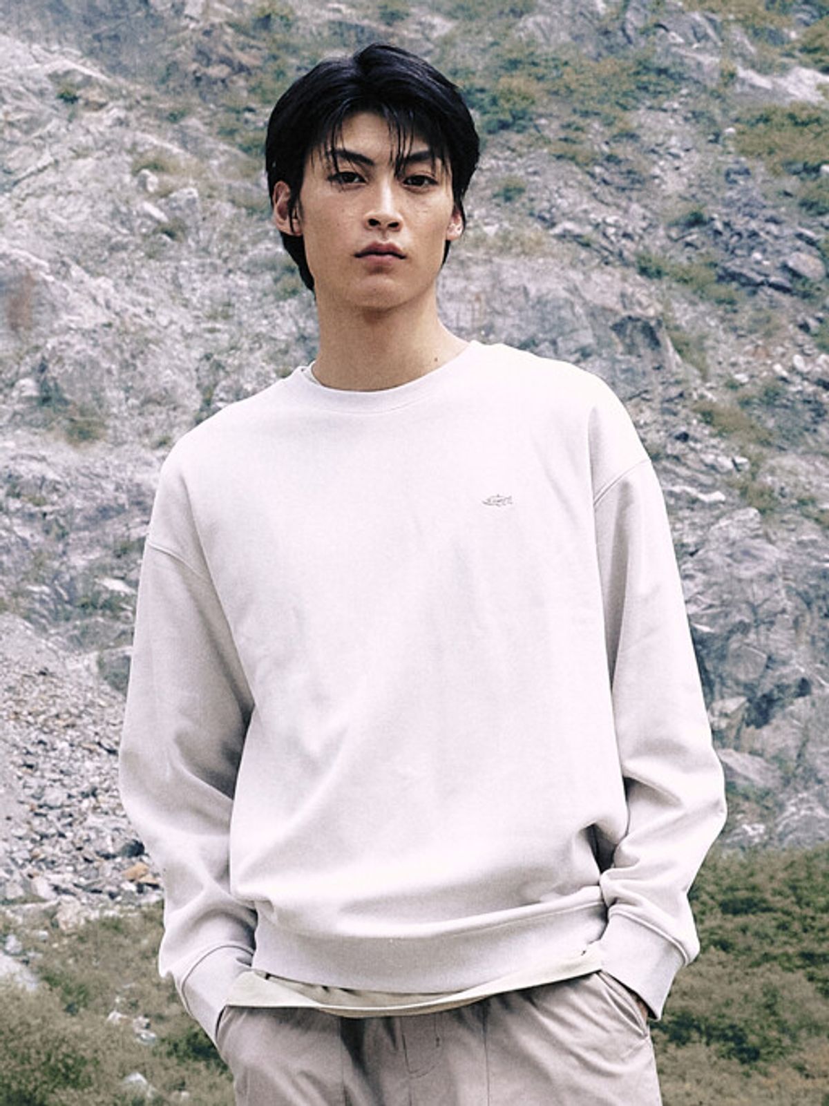 알래스카(ALASKA) 남성) 연어와펜 플리스 맨투맨_PAE4TR1811