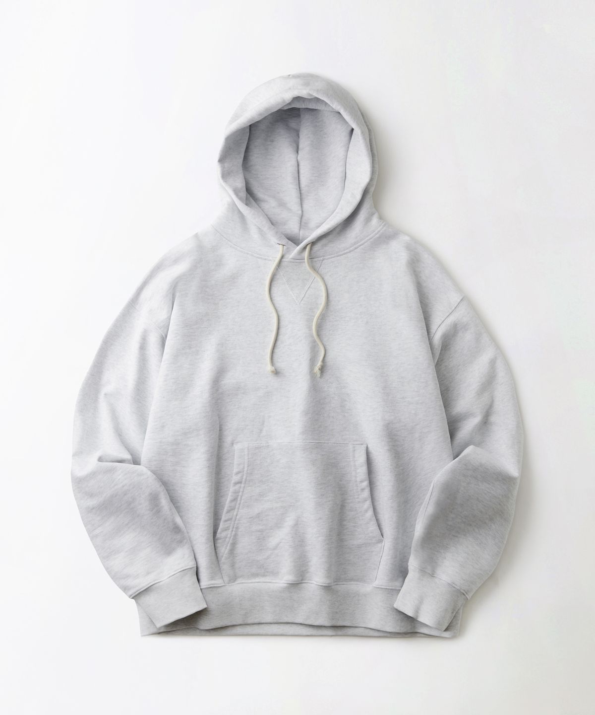 아웃스탠딩(OUTSTANDING) AUTHENTIC COMFORT HOOD SWEAT_1%MELANGE GRAY