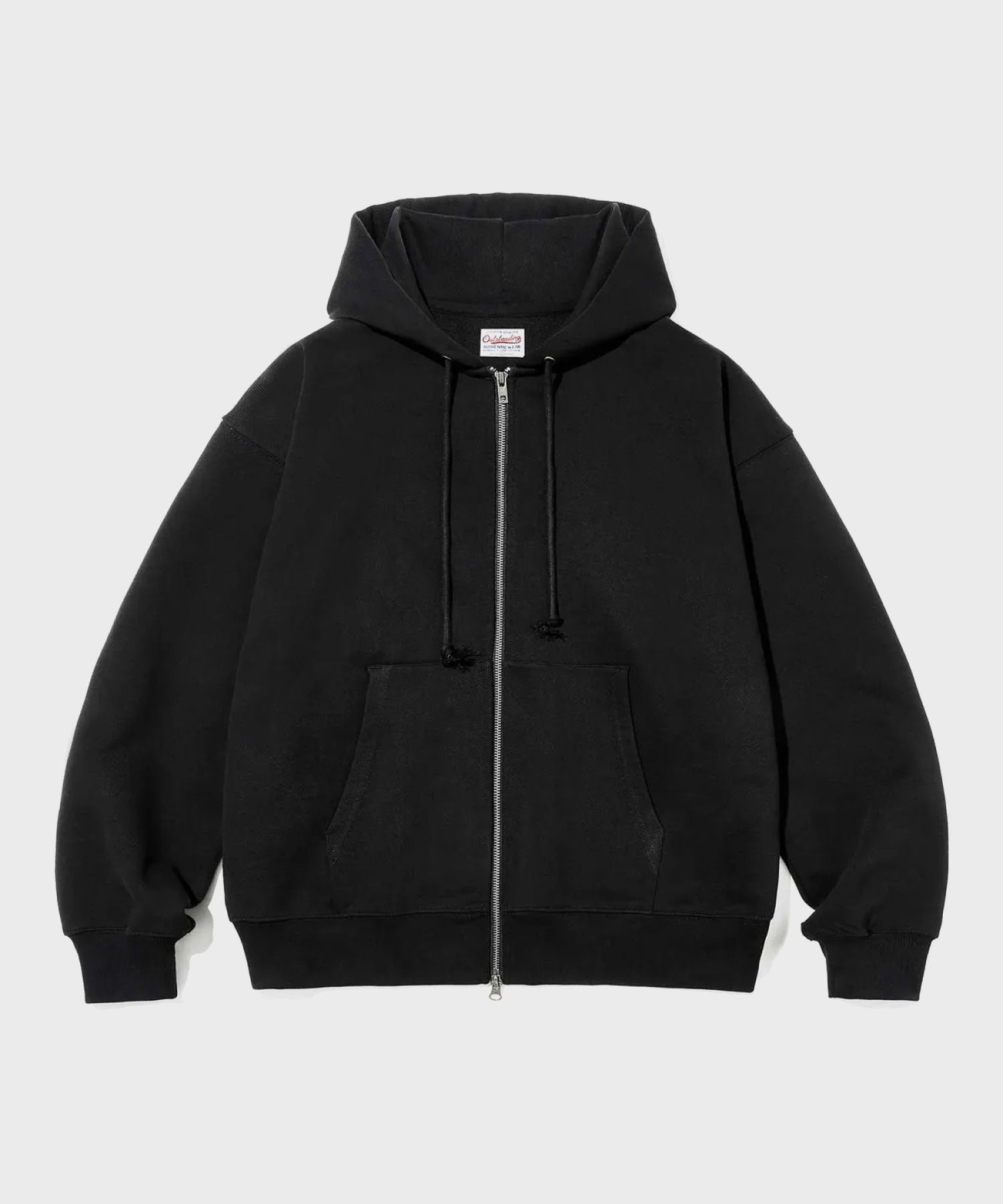 MUSINSA公式 | OUTSTANDING AUTHENTIC COMFORT HOOD ZIP SWEAT_BLACK