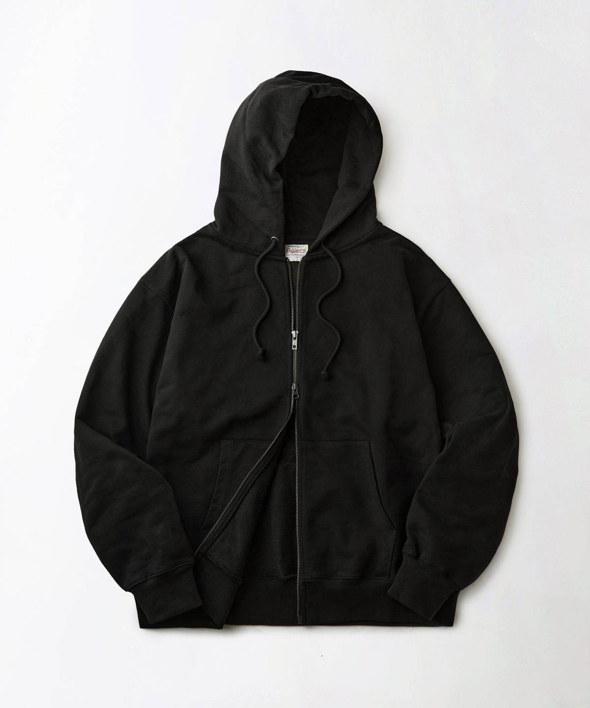 아웃스탠딩(OUTSTANDING) AUTHENTIC COMFORT HOOD ZIP SWEAT_BLACK