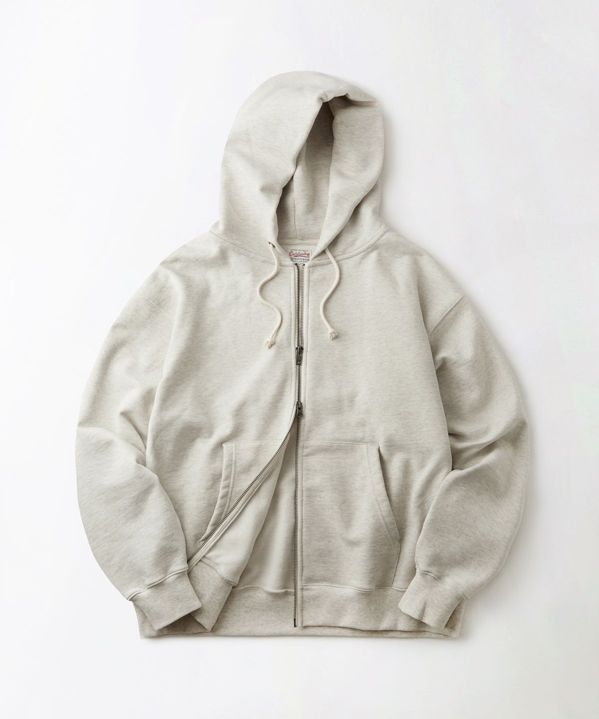 아웃스탠딩(OUTSTANDING) AUTHENTIC COMFORT HOOD ZIP SWEAT_1%OATMEAL