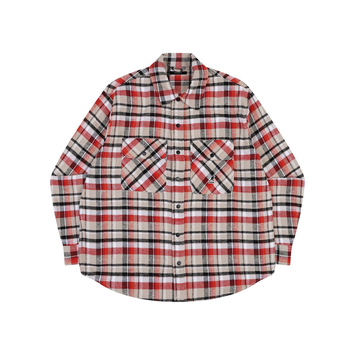 캉골(KANGOL) 캉골 플란넬 체크 셔츠 7061 레드