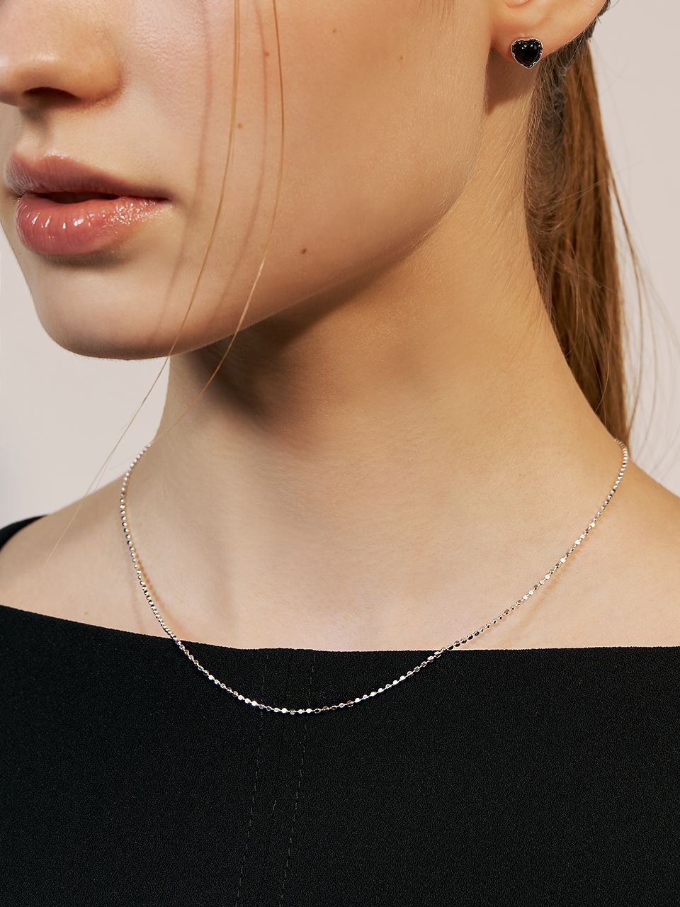 ★Hei★ sv925 flat ball chain necklace HE24FANSW573XXFR MUSINSA | HEI [sv925] flat ball chain necklace