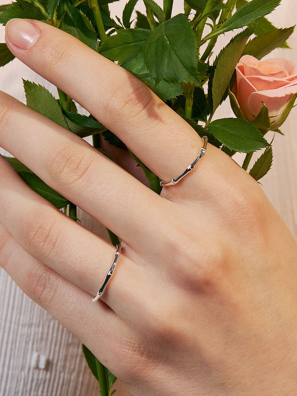 ☆Hei☆ sv925 bamboo ring HE24FARSW586XXFR MUSINSA公式 | HEI [sv925] bamboo ring
