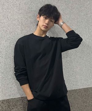 [M~4XL] 헤비 롱 슬리브 티셔츠_블랙