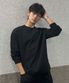 [M~4XL] 헤비 롱 슬리브 티셔츠_블랙