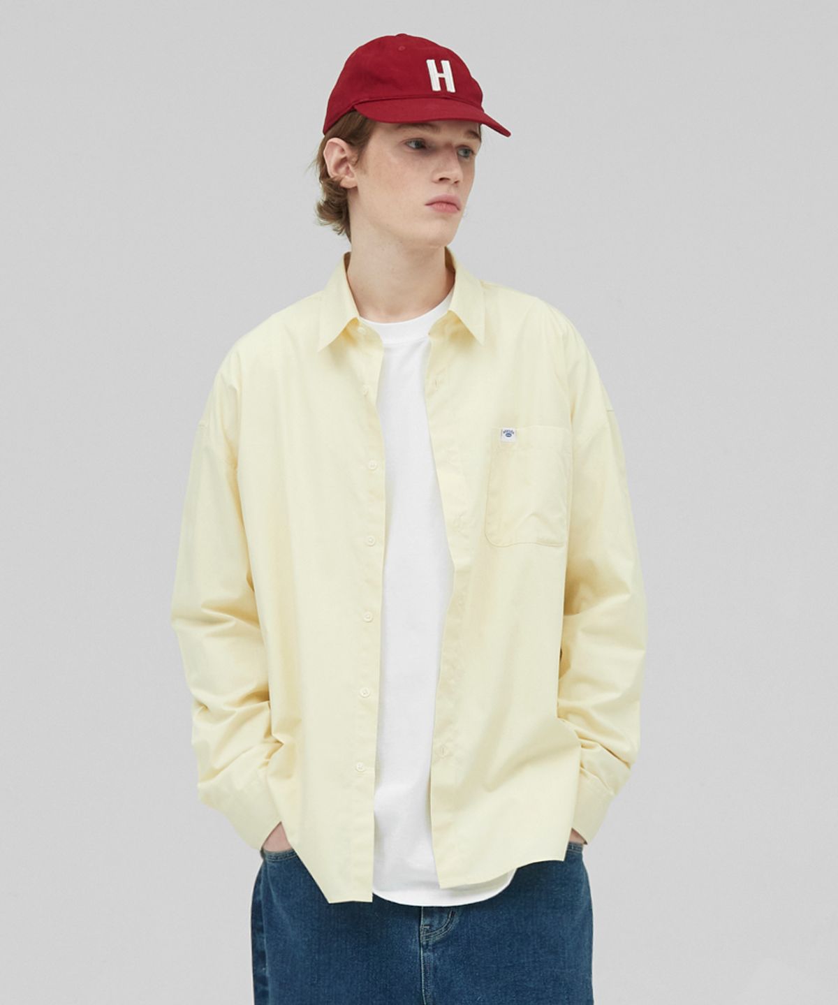 스탠즈(STENDS) [M~4XL] 플로우 코튼 셔츠_버터