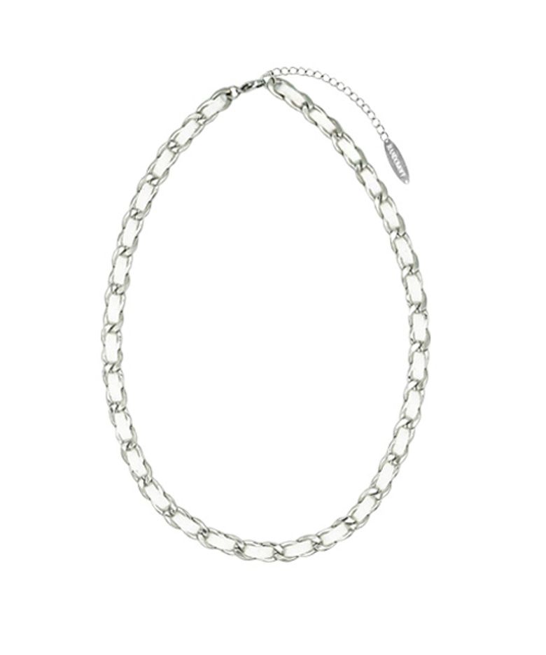 Velvet chain Necklace [white]