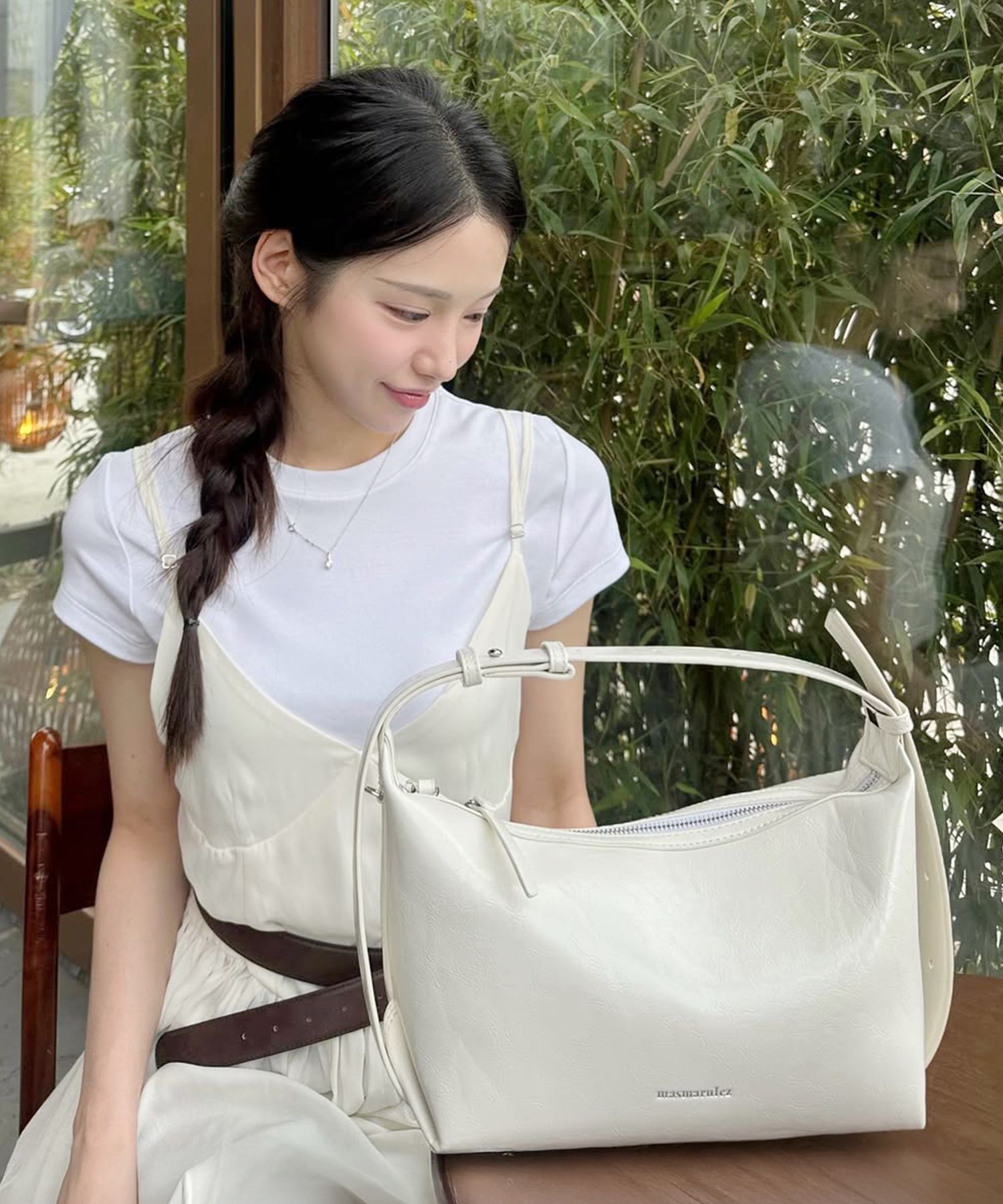 ◆masmarulez◆ 3way belted mini hobo bag Cream 5012114315 MUSINSA | MASMARULEZ 3way belted mini hobo bag Cream