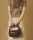 3way belted mini hobo bag _ Brown