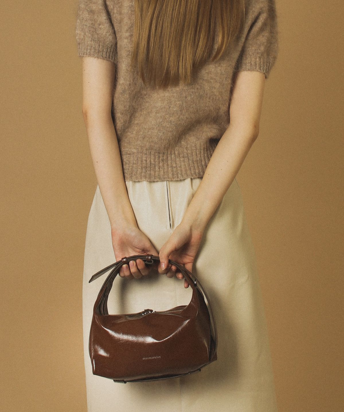 마스마룰즈(MASMARULEZ) 3way belted mini hobo bag_Brown