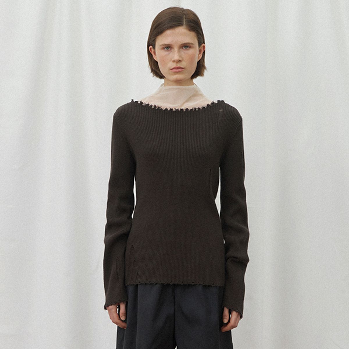 아틀리에 나인(ATELIER NAIN) DESTROY RIBBED KNIT(T-6917)