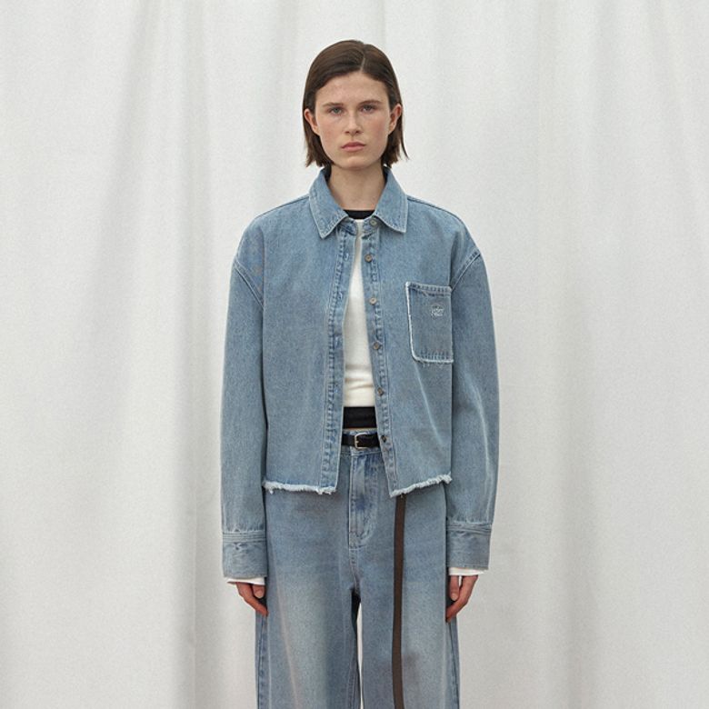 GLAND SET-UP DENIM SHIRT(BL-4266)