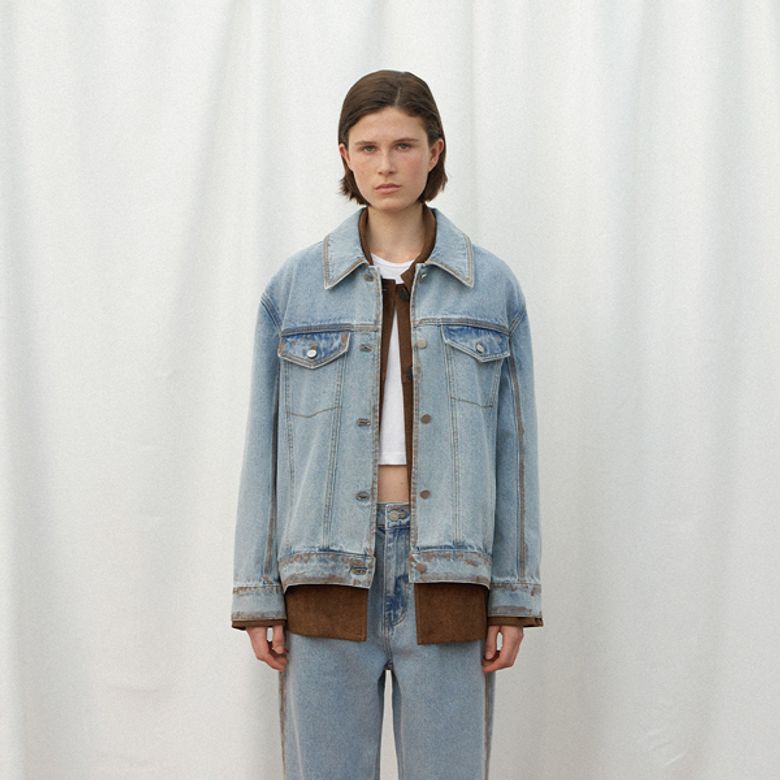 LINES SET-UP DENIM JACKET(JK-2972)