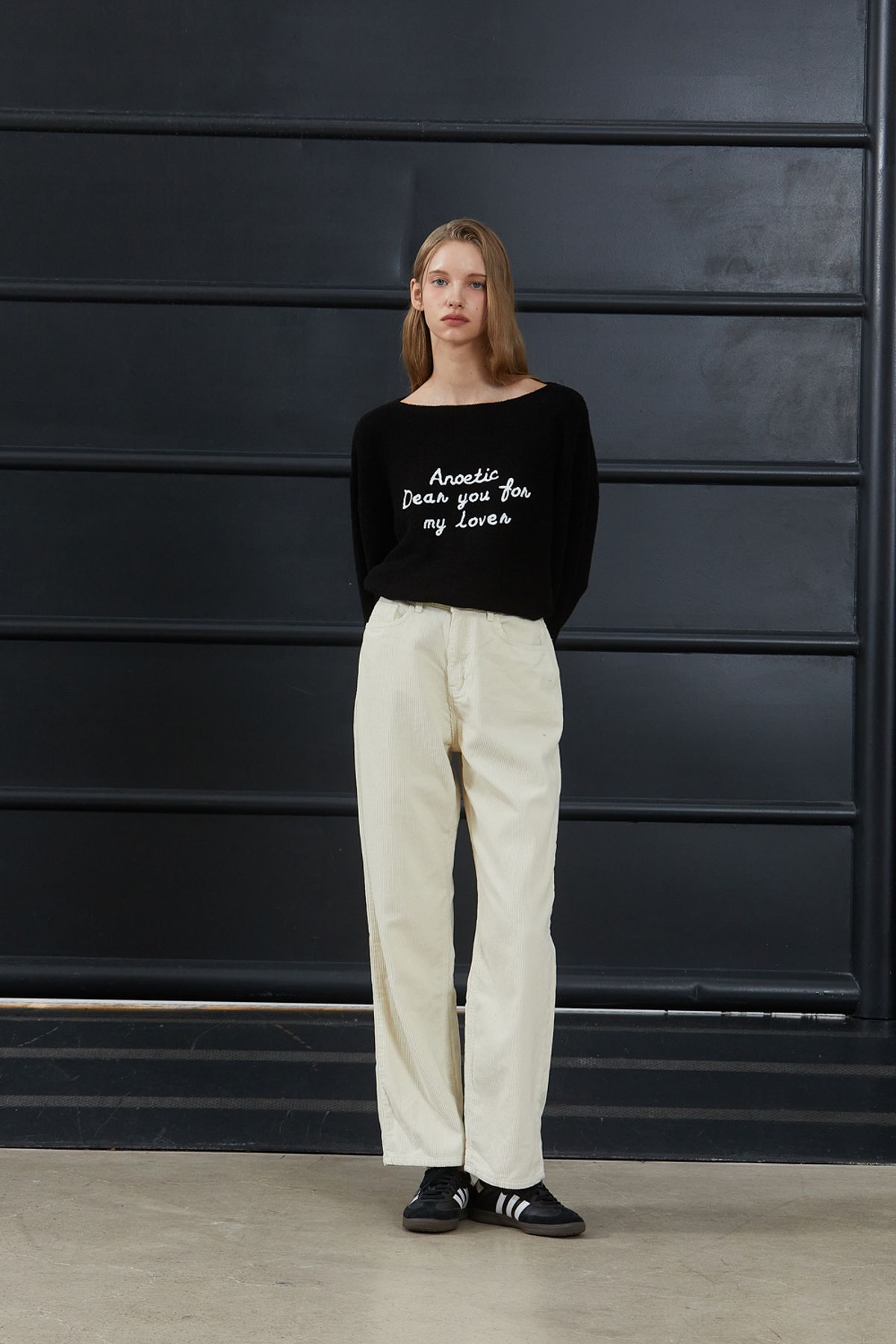 아노에틱(ANOETIC) ANC CORDUROY STRAIGHT PANTS_IVORY