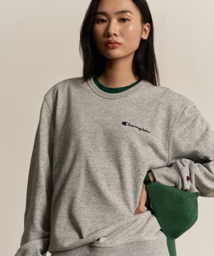 스몰 스크립트 로고 크루넥 스웨트셔츠 Normal Grey