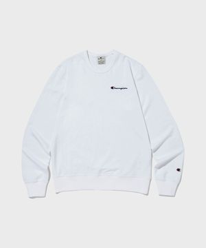 스몰 스크립트 로고 크루넥 스웨트셔츠 White