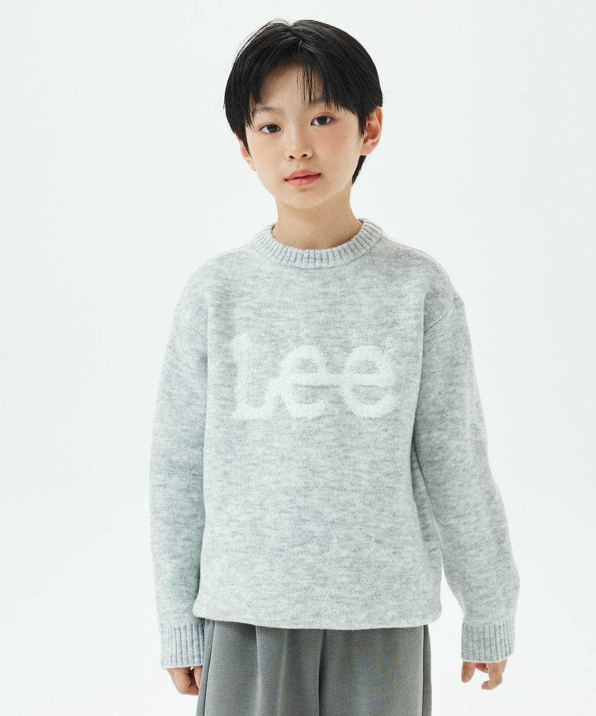 리 키즈(LEE KIDS) 빅 트위치 부클 레귤러핏 풀오버 그레이 LK2404KT07GR