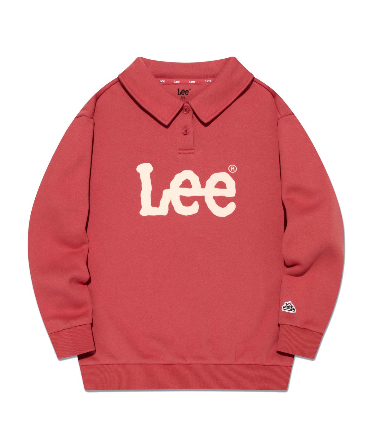 리 키즈(LEE KIDS) 트위치 로고 카라 레귤러핏 기모 스웨트셔츠 핑크 LK2404CR73PI