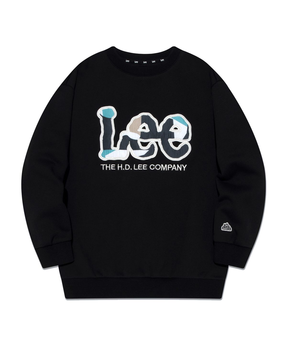 리 키즈(LEE KIDS) 카모 트위치 오버핏 기모 스웨트셔츠 블랙 LK2404CR40BK