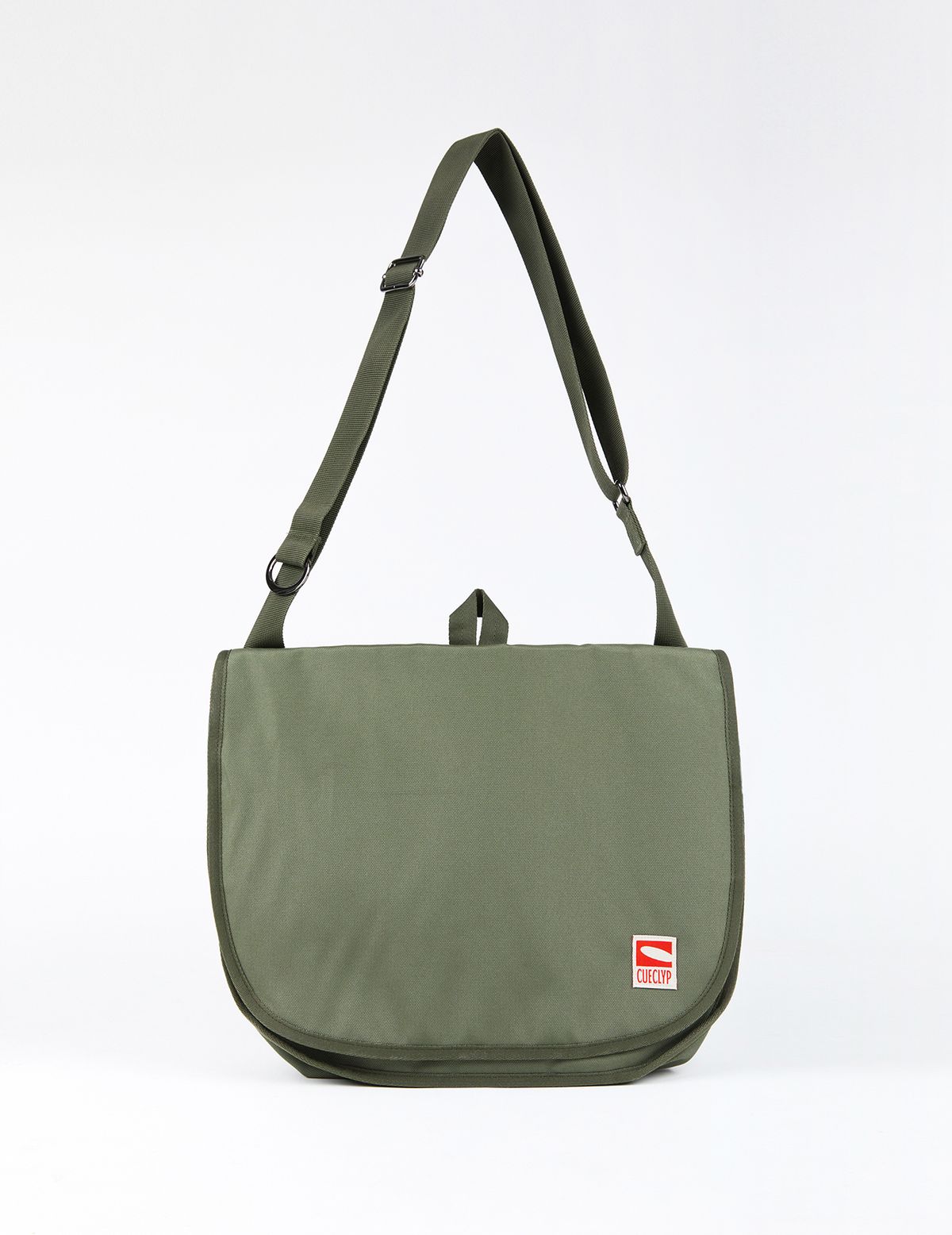 큐클리프(CUECLYP) [HOWOE] Tri-Pocket Messenger Bag _ L (Khaki)