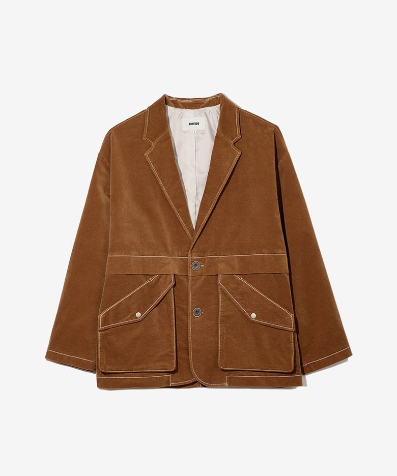 OUT LAYERED MOLESKIN JACKET (CAMEL)