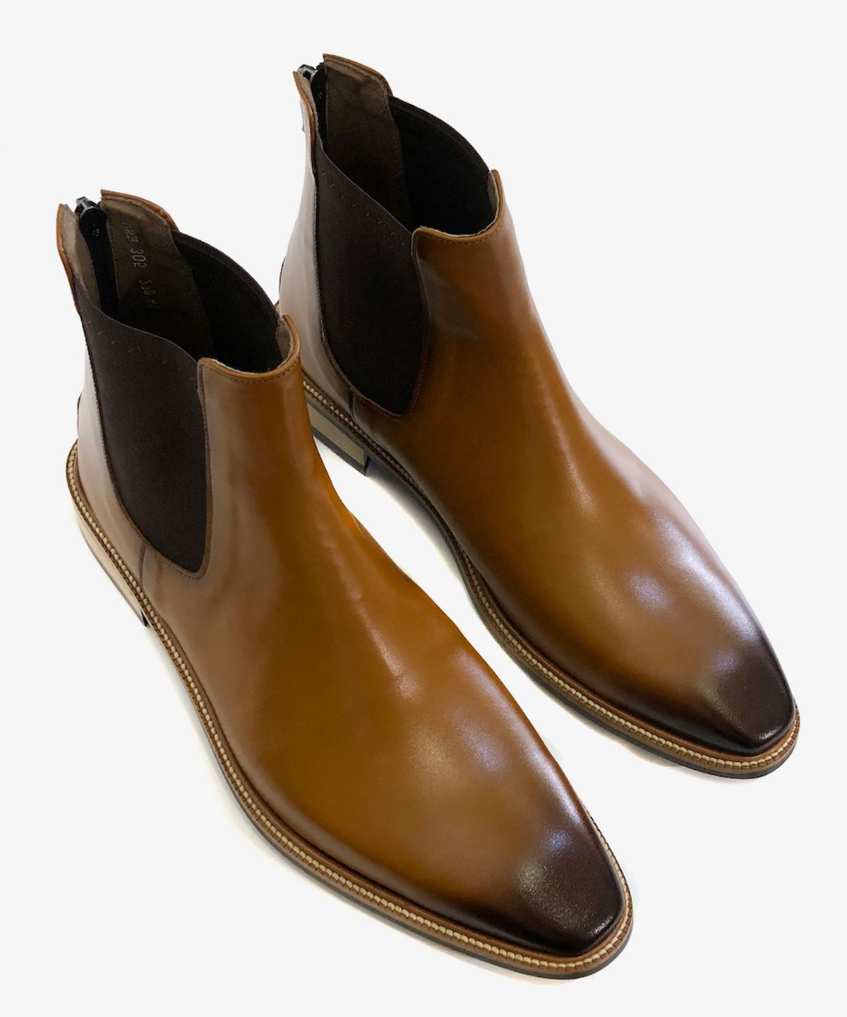 조앤슈(JOENSHOE) 백지퍼 릴 첼시부츠 라이트브라운
