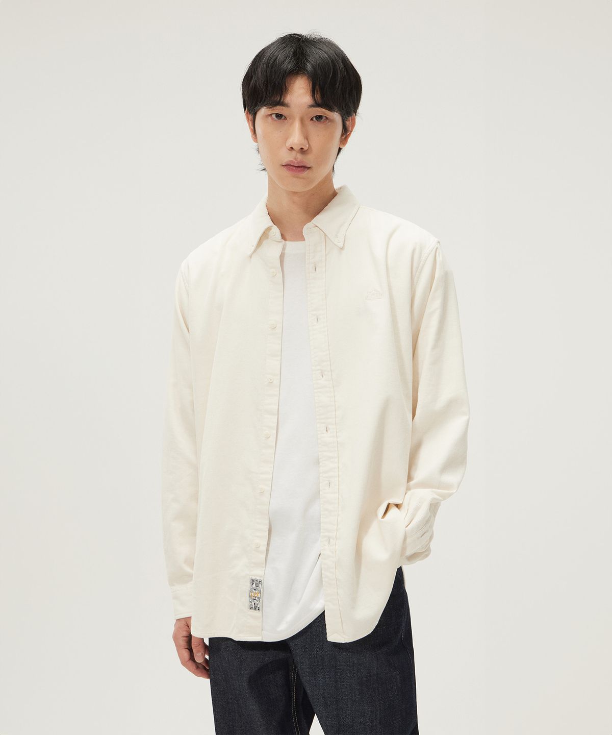 리(LEE) 하우스 로고 코듀로이 셔츠 아이보리