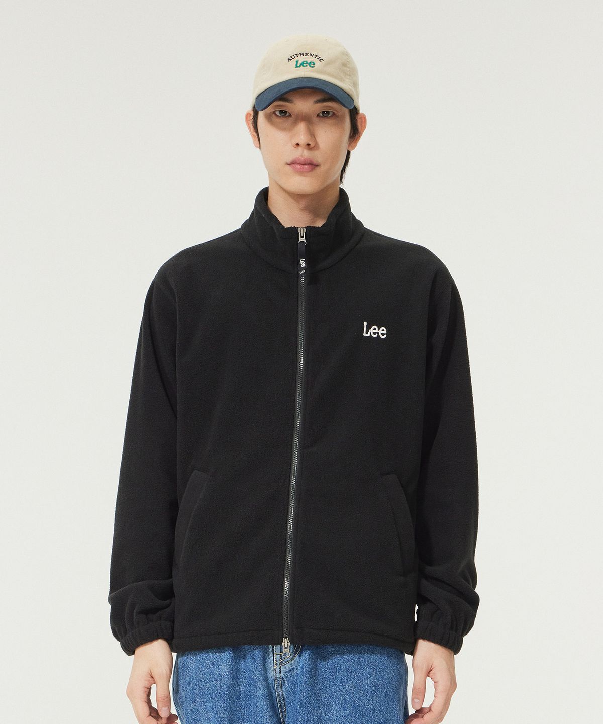 리(LEE) 폴라플리스 집업 자켓 블랙