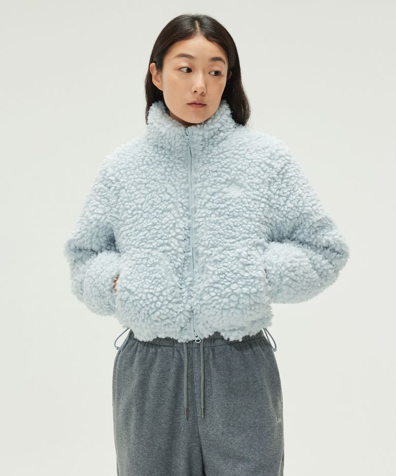 우먼 플리스 자켓 라이트 블루