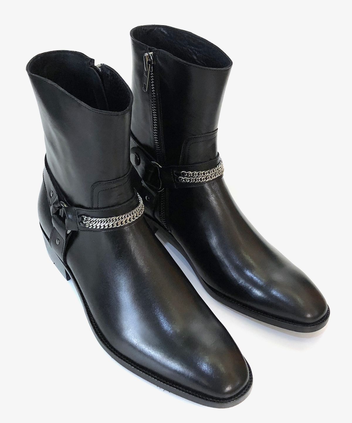 조앤슈(JOENSHOE) 로랑 바이시클 체인 부츠 블랙
