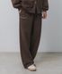 스마일 자수 로고 세미와이드 스웨트 팬츠 BK9985_브라운