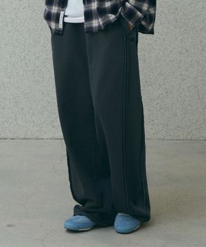 사이드 컷오프 스웻팬츠 [차콜]