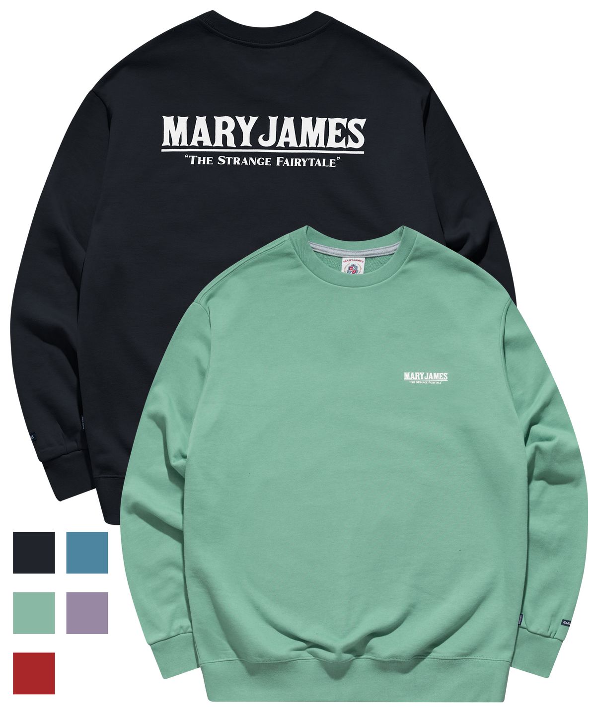 메리제임스(MARYJAMES) [2PACK] LLEGEND VER.2 SWEAT SHIRTS (5COLOR) UNISEX 3단쭈리 세미오버핏
