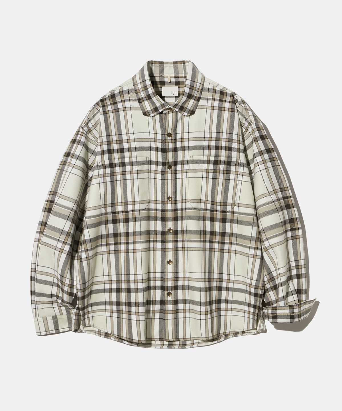 다이아몬드 레이라(DIAMOND LAYLA) Down Button Collar Point Creamy Check Shirt S153