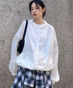 쉘오버 윈드 브레이커 White