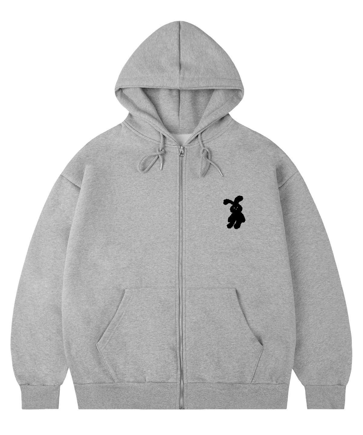 그레이버(GRAVER) [UNISEX]스몰 OF 래빗 후드집업_그레이