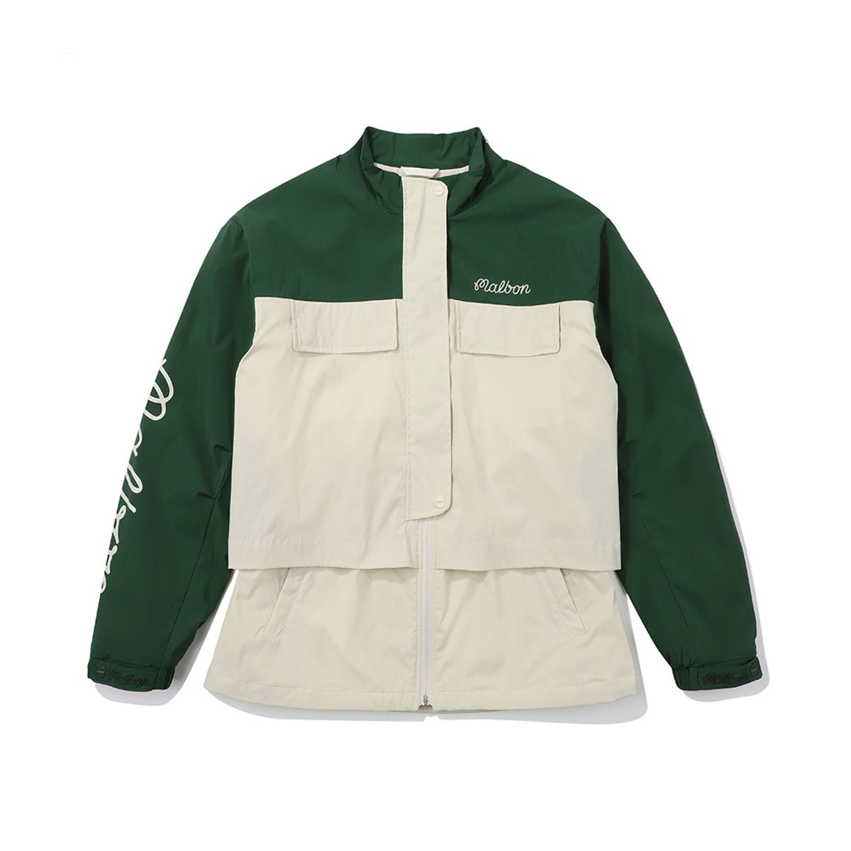 말본 골프(MALBON GOLF) 유틸리티 포켓 봄버 자켓 GREEN (WOMAN)