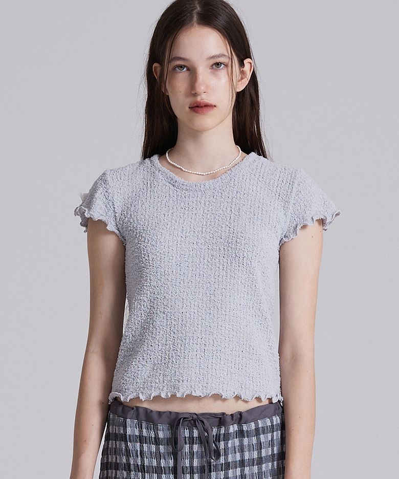 BONNY T-SHIRT IN GREY (니트 티셔츠)