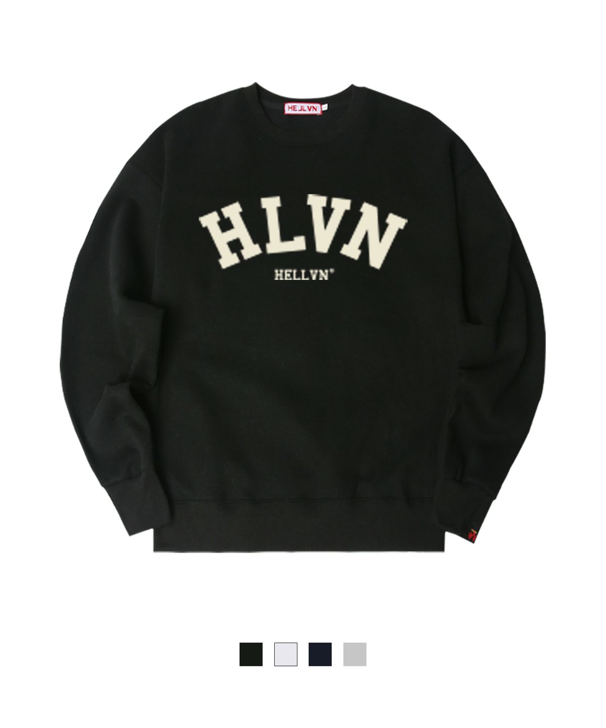 헬븐(HELLVN) H/V HLVN 오버핏 기모 맨투맨 (SOM4-4HV026)